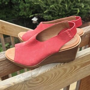 Sorel 'After Hours' Red Slingback Wedge - 7 1/2